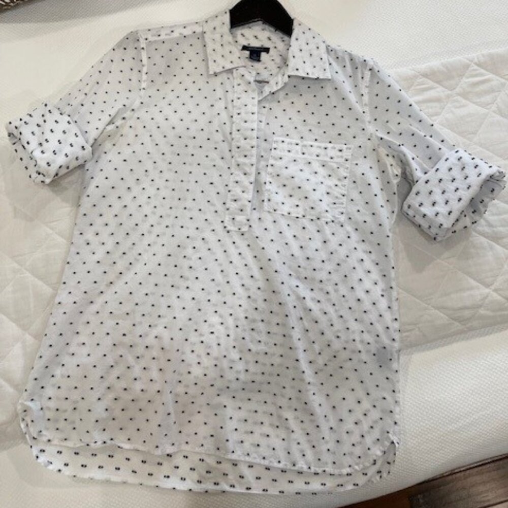 Westbound White & Blk PickStitch Shirt